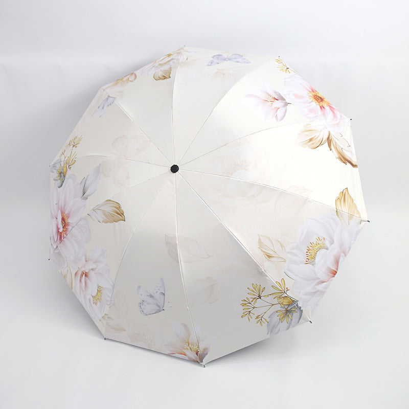 Women's Umbrella with Floral Pattern and UV Protection Skanto