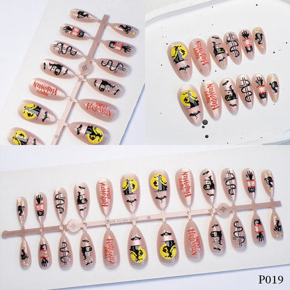 Halloween-Themed Press-On Nail Art Set Acalora