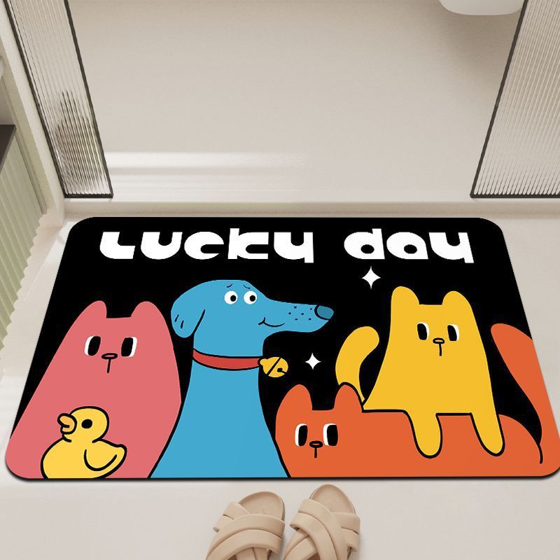 Cartoon-Inspired Bathroom Mat