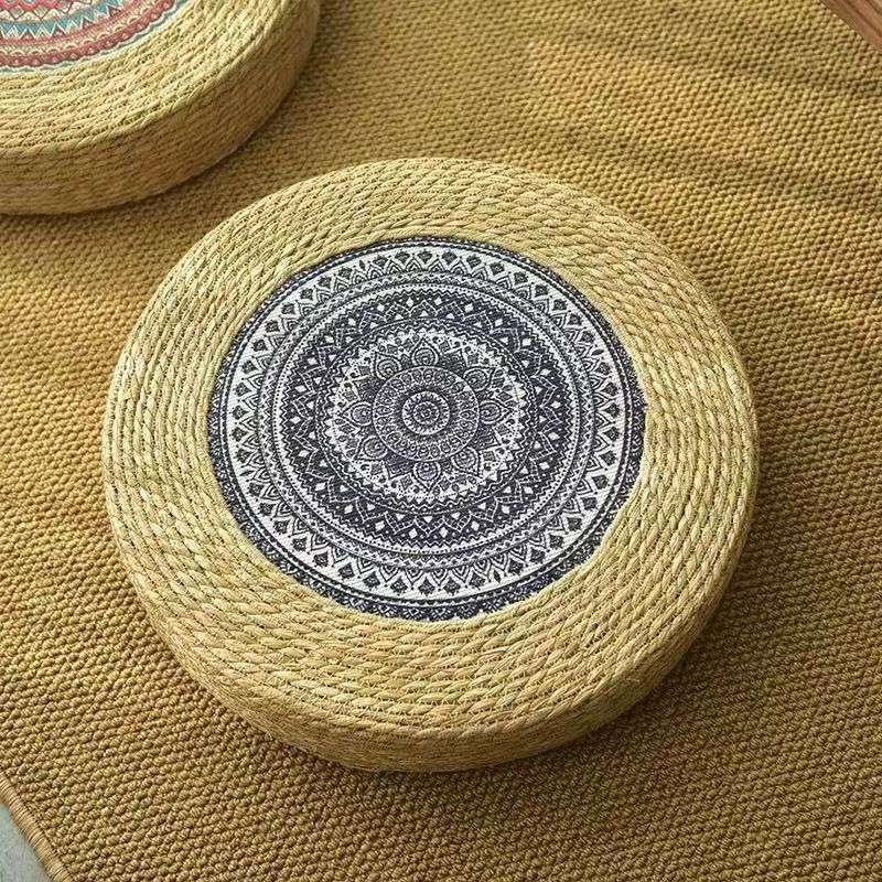 Beef Artificial Leather Pouf Acalora