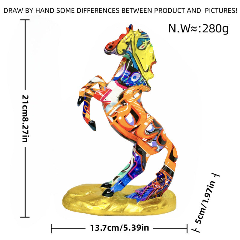Artistic horse figurine in modern design Acalora