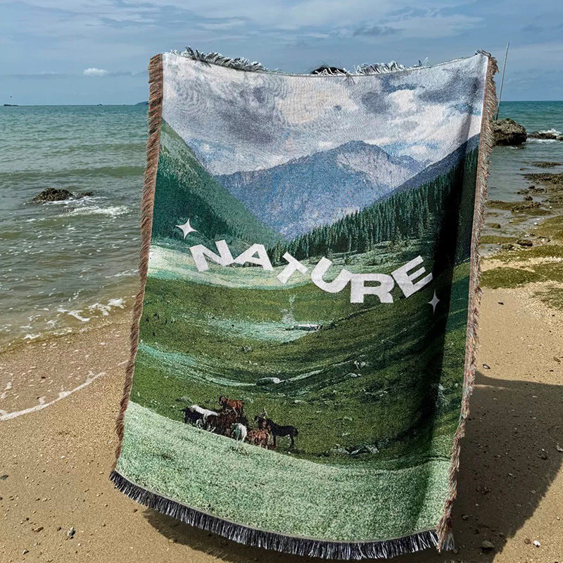 Scenic Landscape Throw Blanket