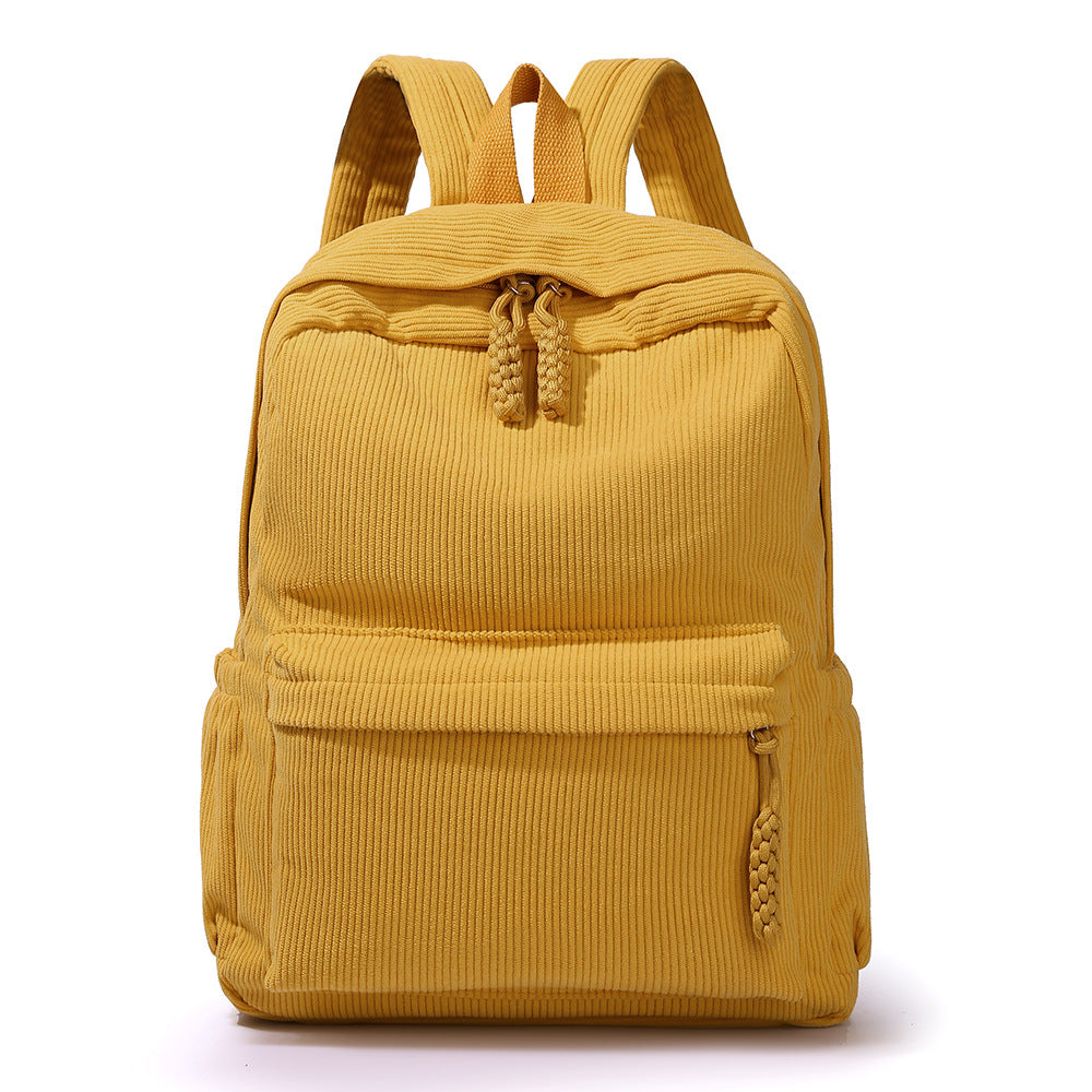 Casual Corduroy Backpack Acalora