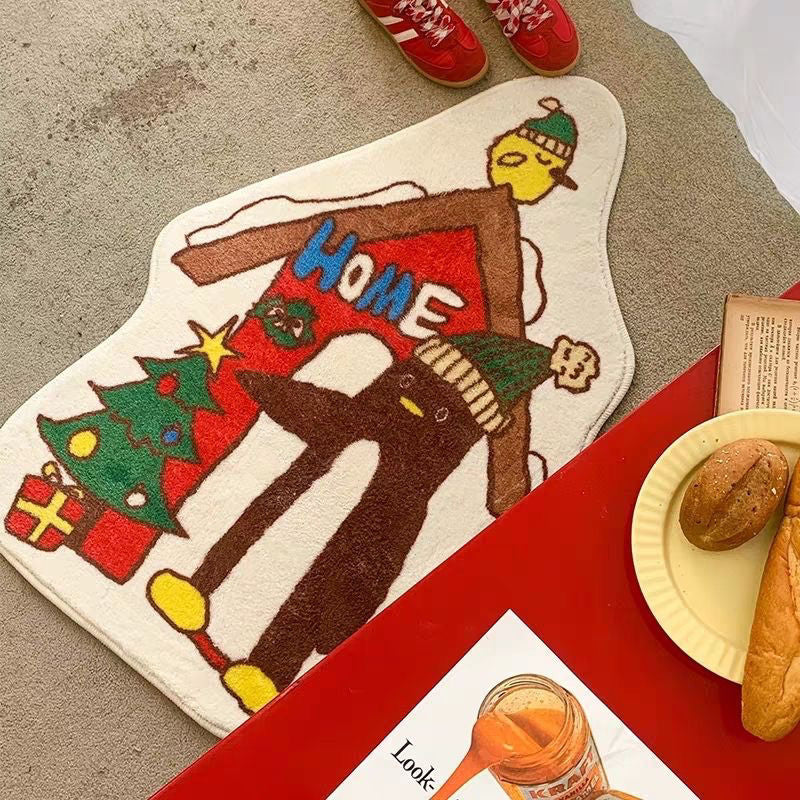 Decorative Holiday-Themed Bath Mat