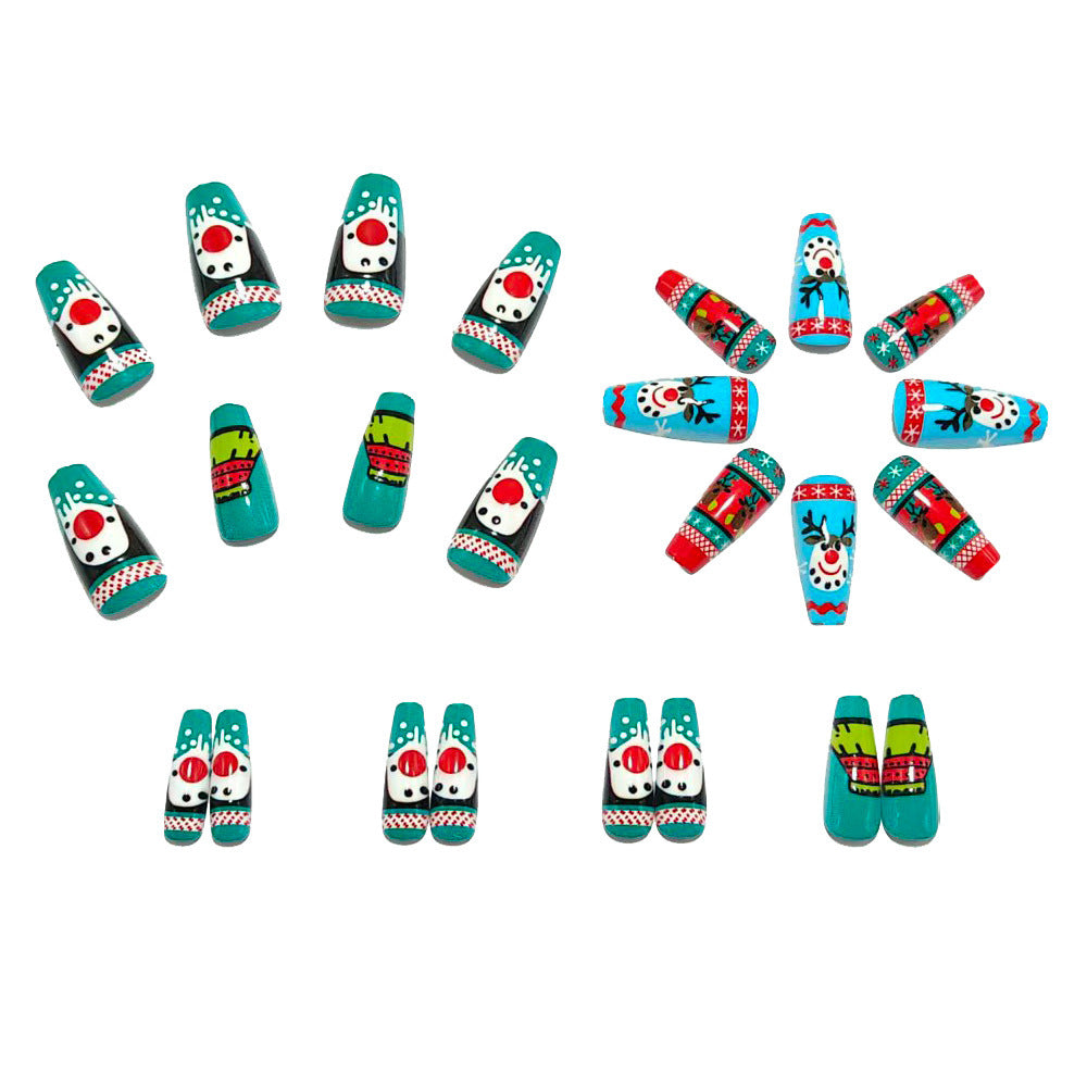 Artificial nails with festive Christmas design Acalora