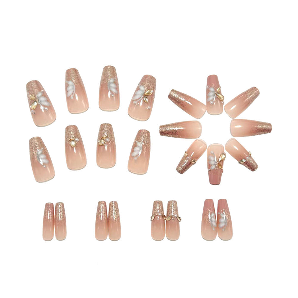 Luxury glitter design artificial nails Acalora