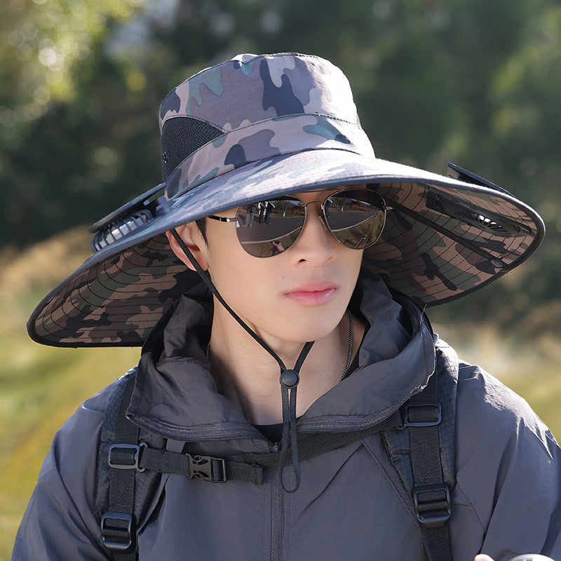 wide-brimmed outdoor sun hat with UV protection, breathable mesh, and adjustable chin strap Bowlift