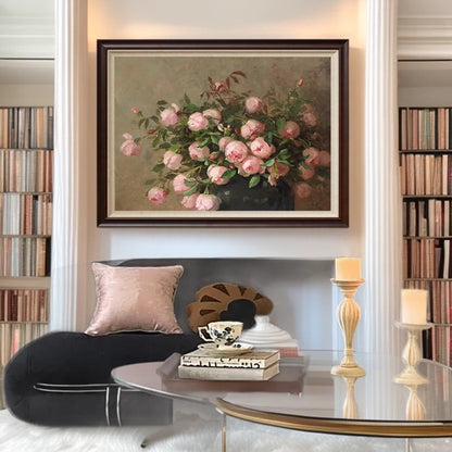 Vintage Flower Pattern Still Life Art Print