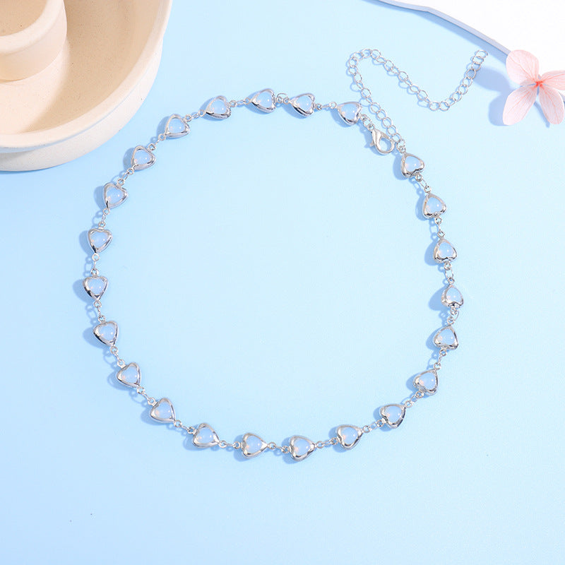 Heart-Shaped Gemstone Choker Necklace Acalora