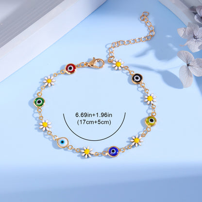 Charming Daisy and Evil Eye Bracelet Acalora