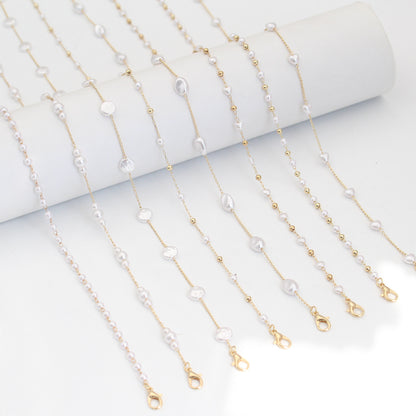 Pearl-Accented Eyewear Chain Acalora
