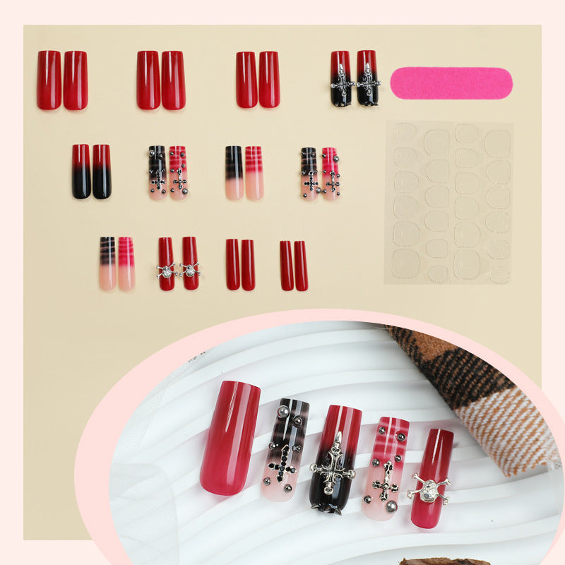 Gothic-Themed Press-On Nail Set Acalora