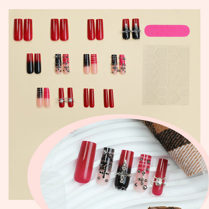 Gothic-Themed Press-On Nail Set Acalora
