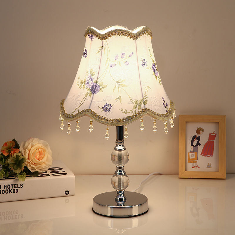 Crystal-Embellished Table Lamp
