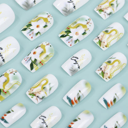 Artificial nails with floral and artistic design Acalora