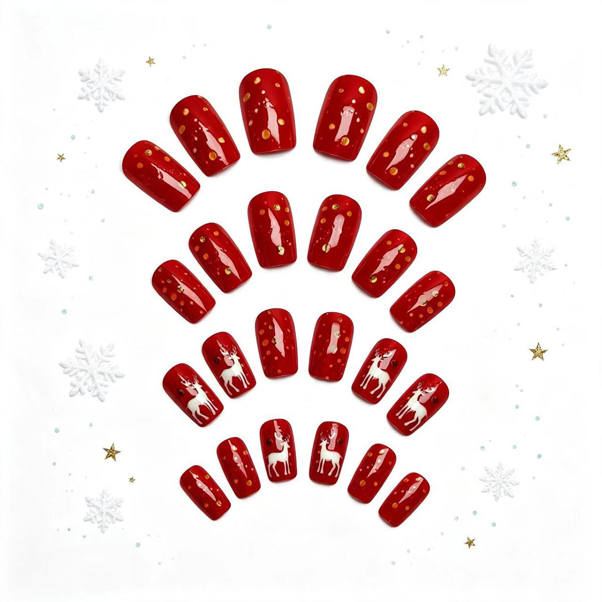 Holiday-Themed 3D Reindeer Nail Art Acalora