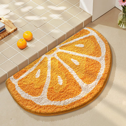 Playful Fruit-Themed Bath Rug