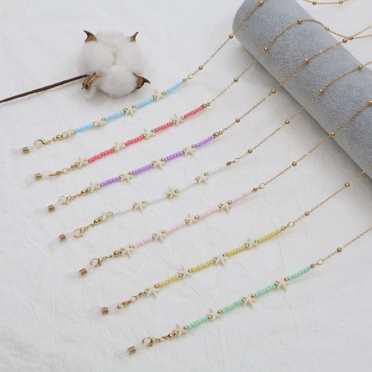 Beach-Inspired Beaded Eyewear Chain Acalora