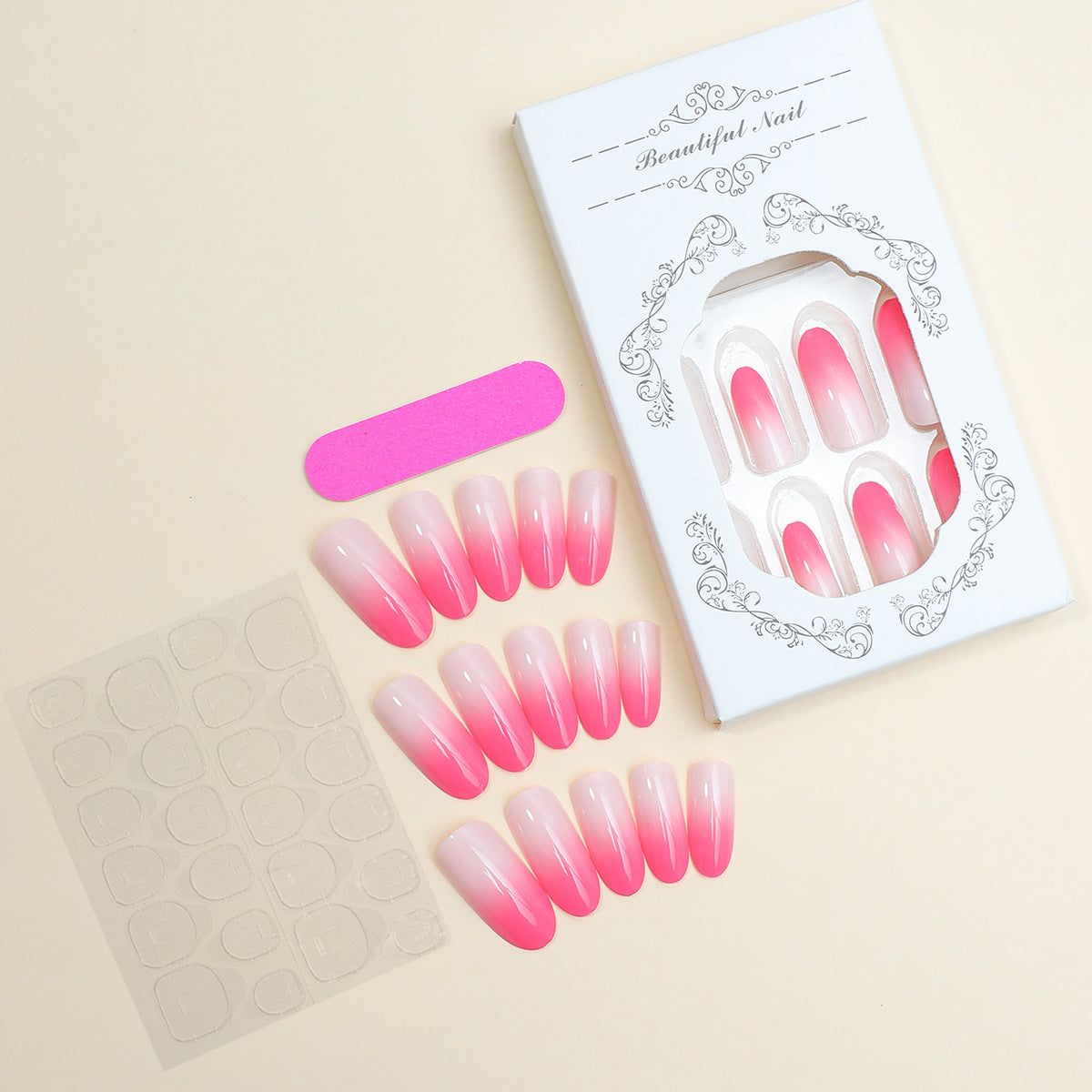 Elegant Ombre Press-On Nails Acalora