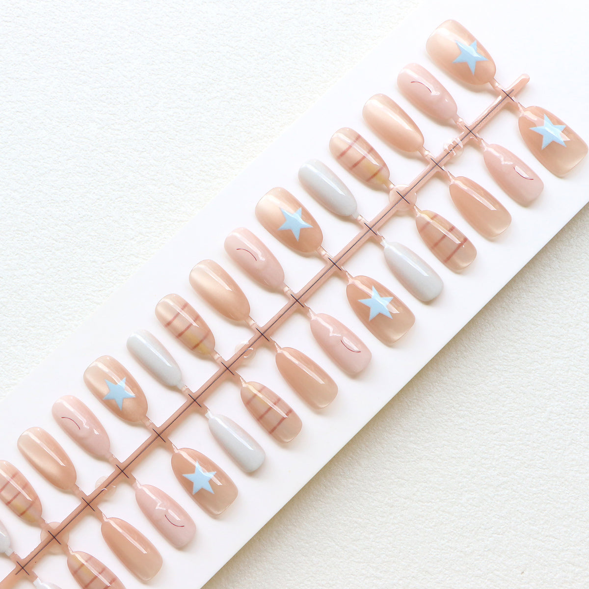 Star-Decorated Press-On Nail Art Acalora