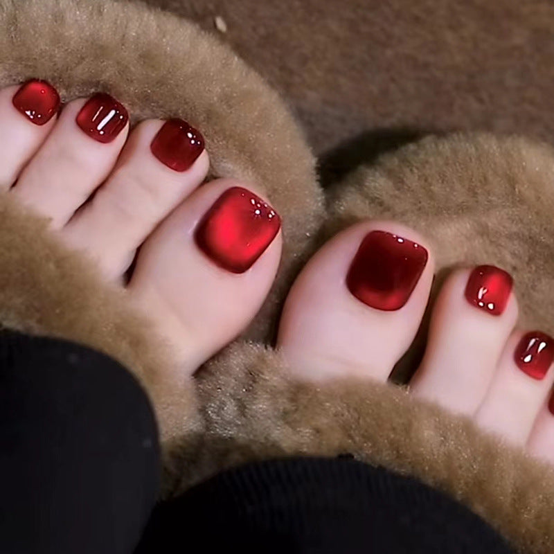 Premium Gel Finish Press-On Toenail Set Acalora