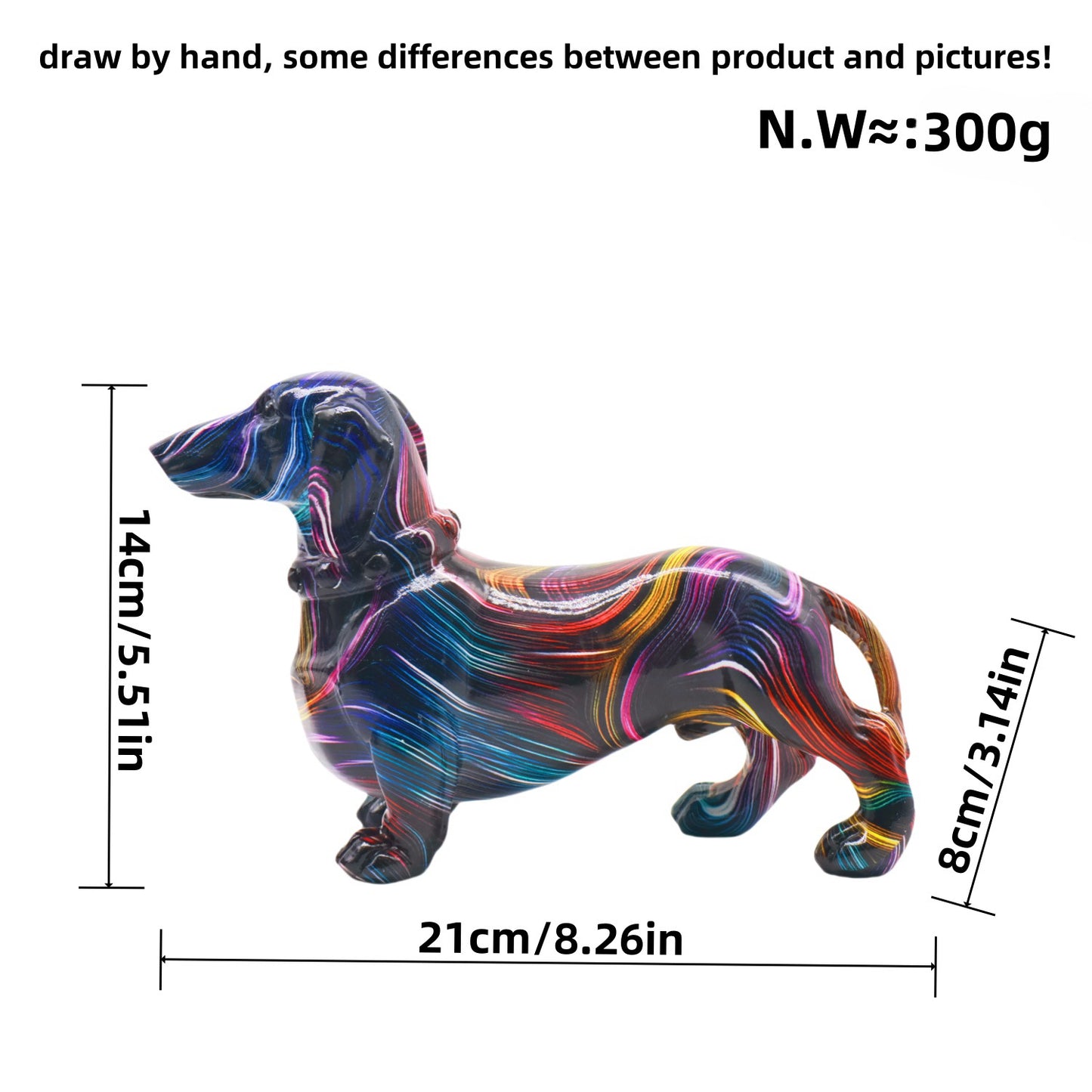 Creative decoration figure of a dachshund Acalora