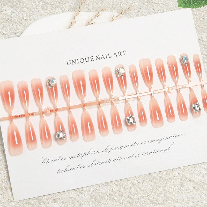 Artificial nail set with elegant crystalline accents Acalora