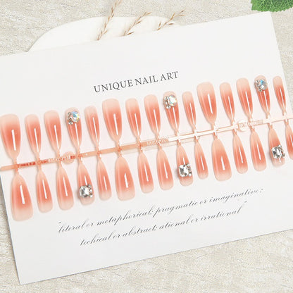 Artificial nail set with elegant crystalline accents Acalora