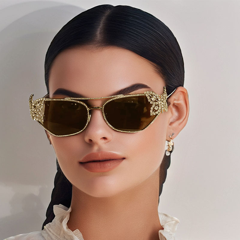 Women's Luxury Sunglasses with Elegant Butterfly Detail Bowlift