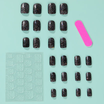 Shiny artificial nails with sparkling glitter Acalora