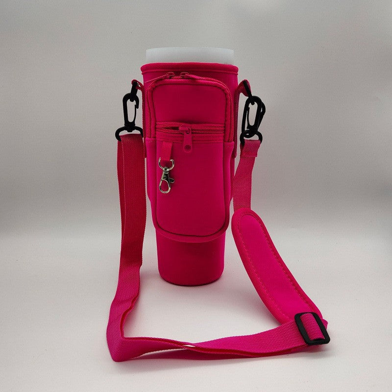 Ladies trendy and sparkling drinking bottle with shoulder bag Bowlift