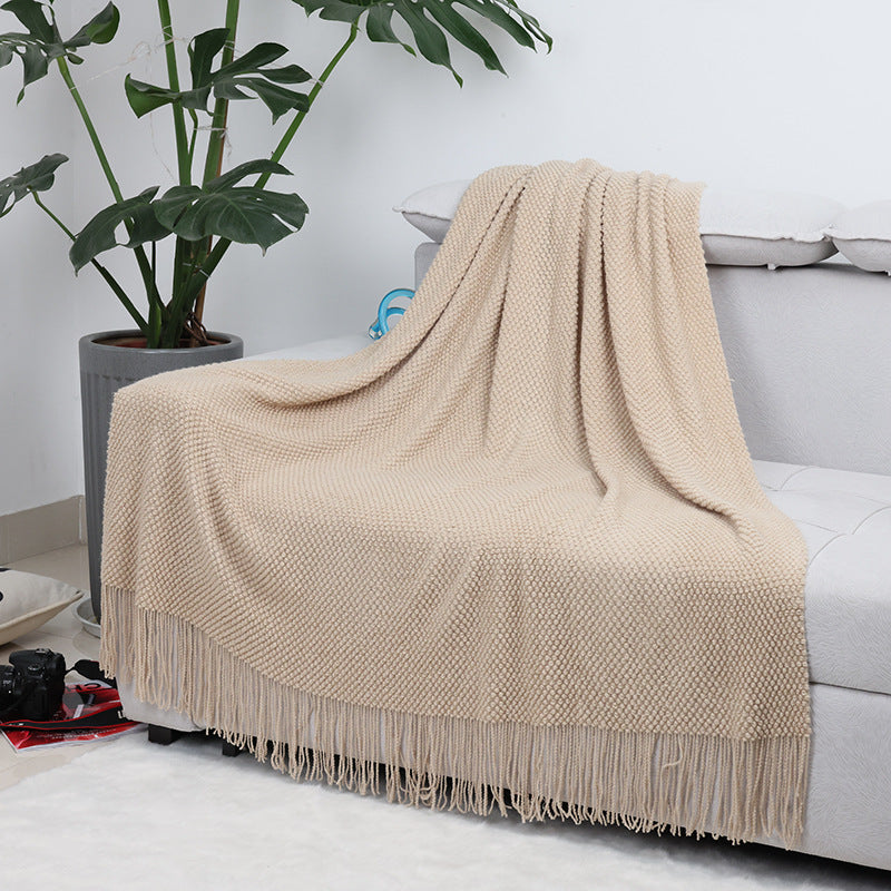 Cozy Knitted Throw Blanket