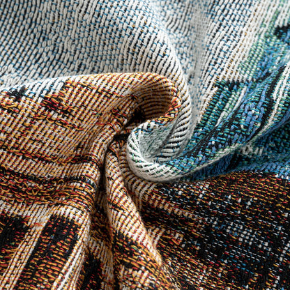 Scenic Statue of Liberty Throw Blanket