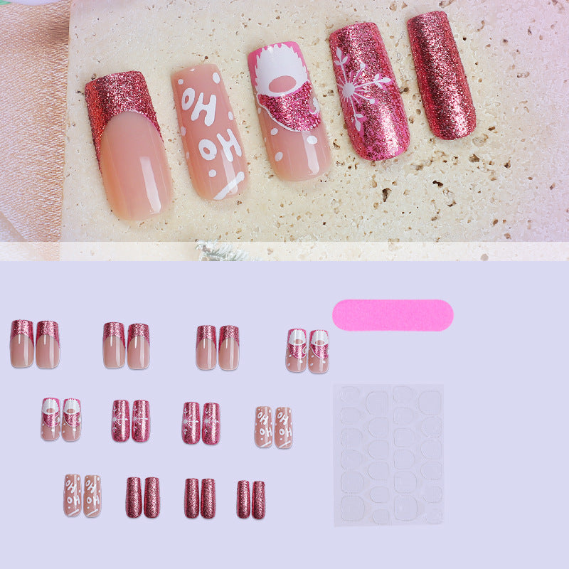 Festive Themed Press-On Nail Art Set Acalora