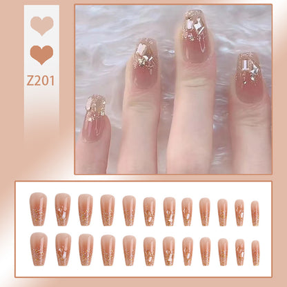 Artificial nails with glamorous glitter accents Acalora