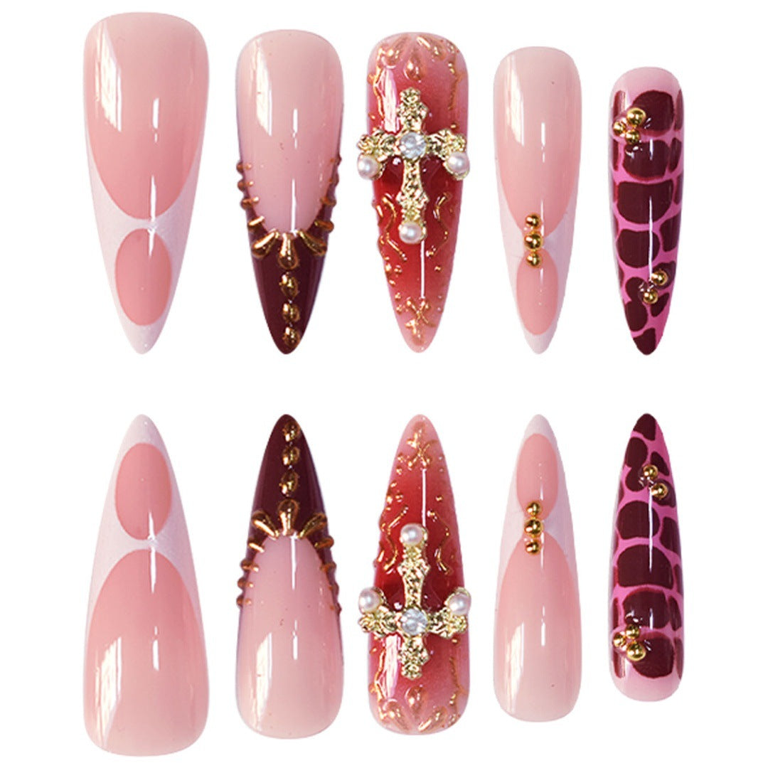Glamorous Decorative Stiletto Press-On Nail Set Acalora