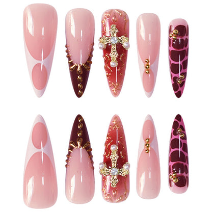 Glamorous Decorative Stiletto Press-On Nail Set Acalora