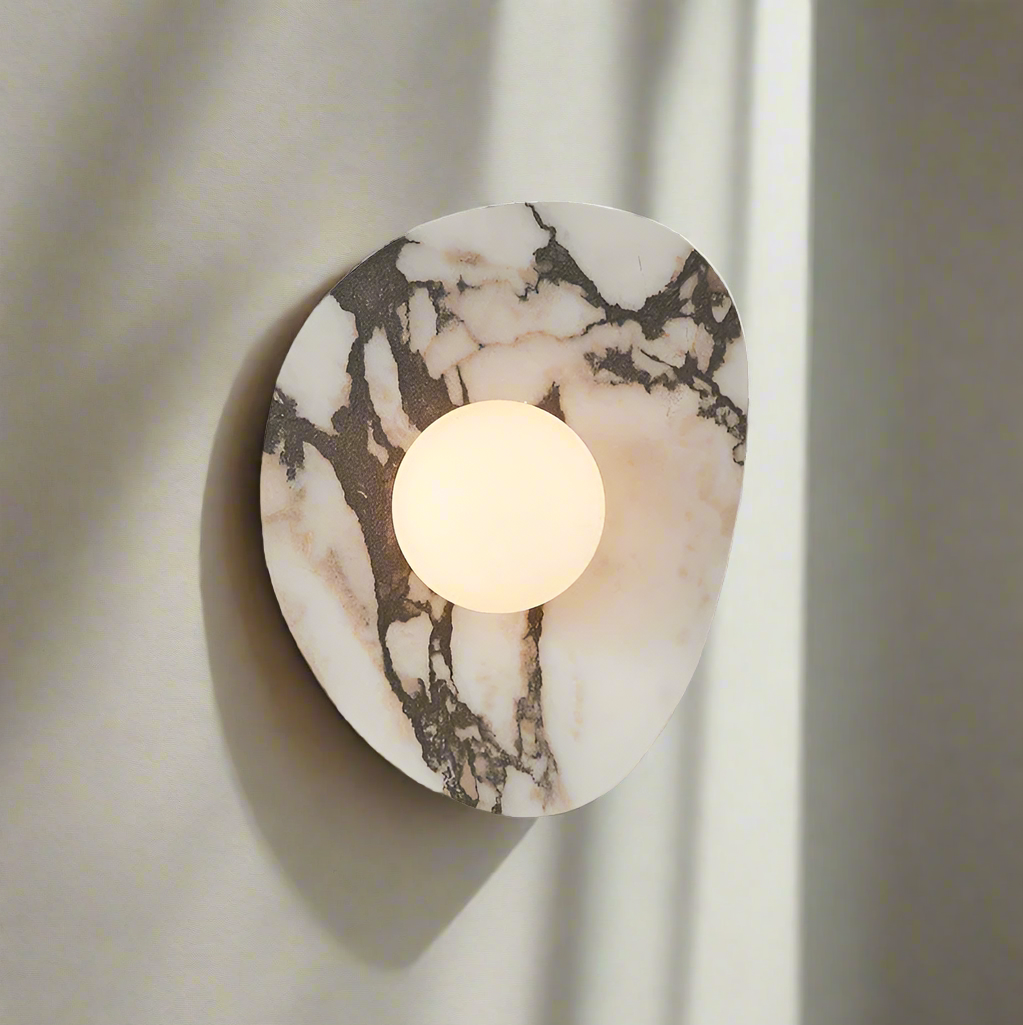 Skanto | Modern Marble Wall Lamp in Scandinavian Design