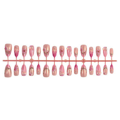 Floral Embellished Press-On Nail Set Acalora 1788495473