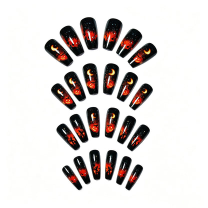 Halloween-Themed Glow-in-the-Dark Nail Art Acalora