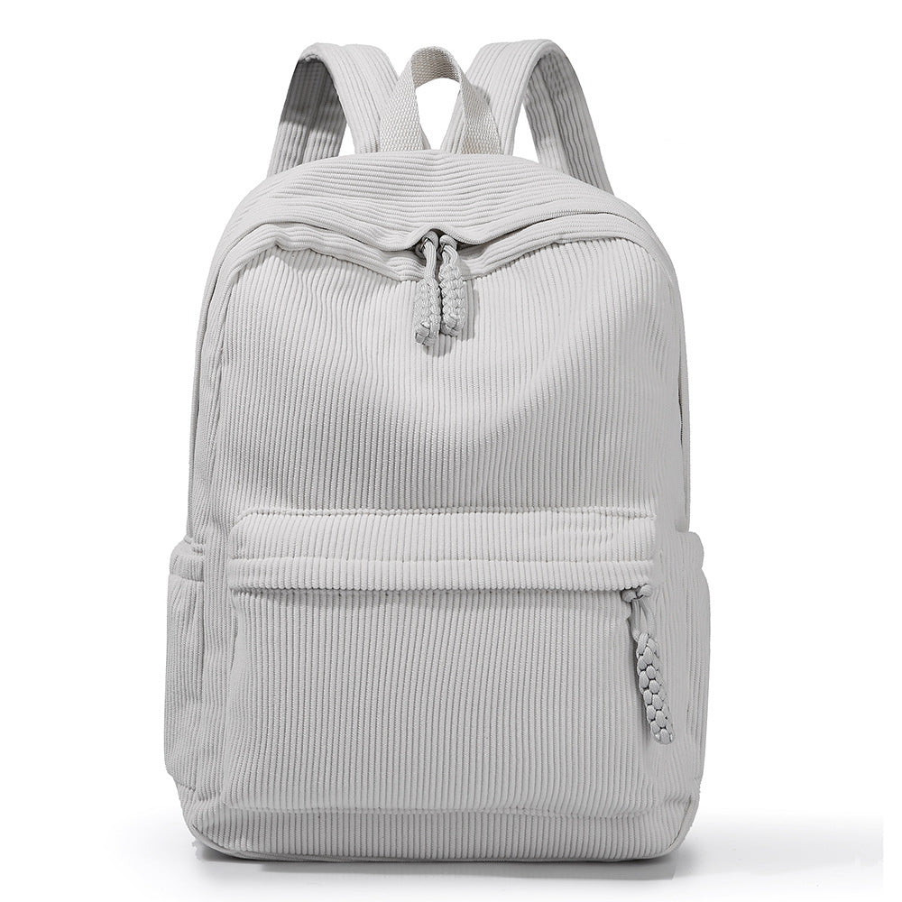 Casual Corduroy Backpack Acalora