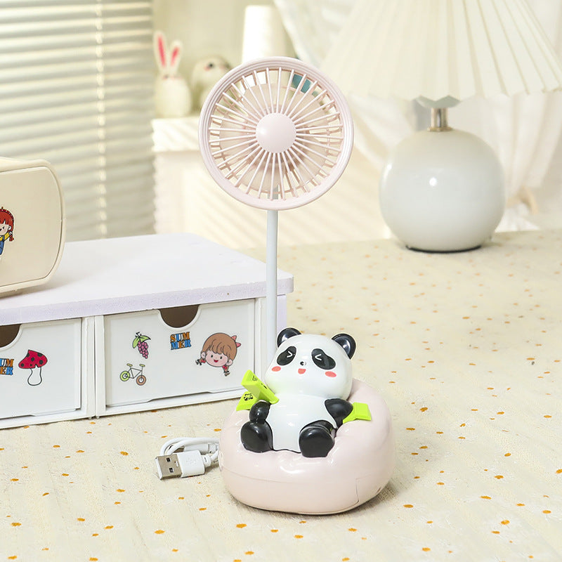 Women Portable Mini Fan with Cute Panda Design Bowlift