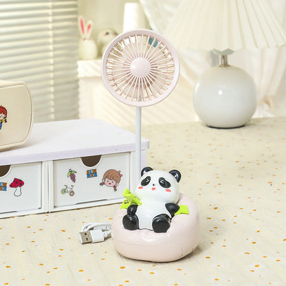 Women Portable Mini Fan with Cute Panda Design Bowlift
