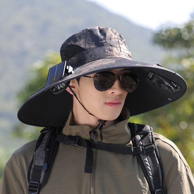 wide-brimmed outdoor sun hat with UV protection, breathable mesh, and adjustable chin strap Bowlift