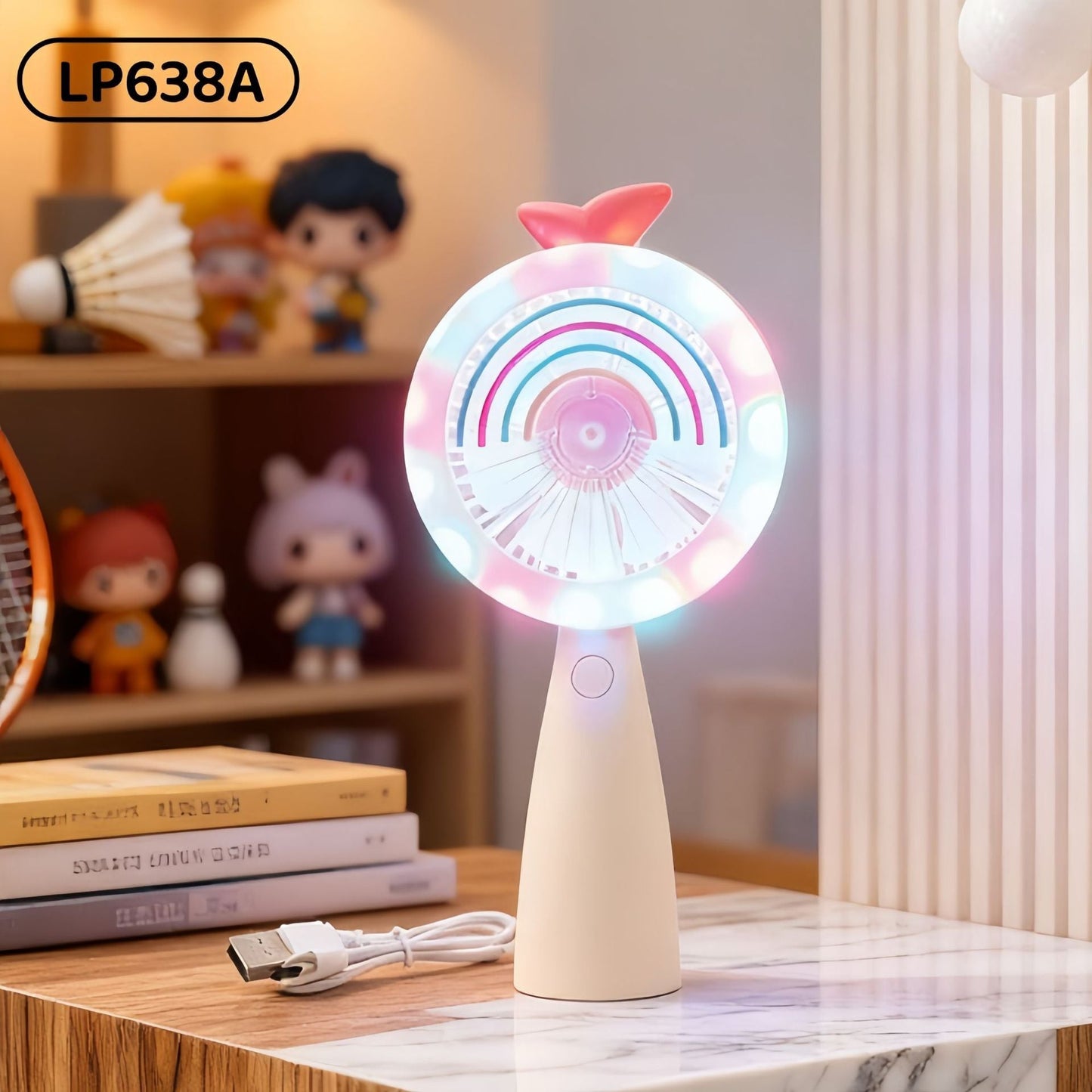 Women's Portable Mini Fan in Playful Bear Design Bowlift