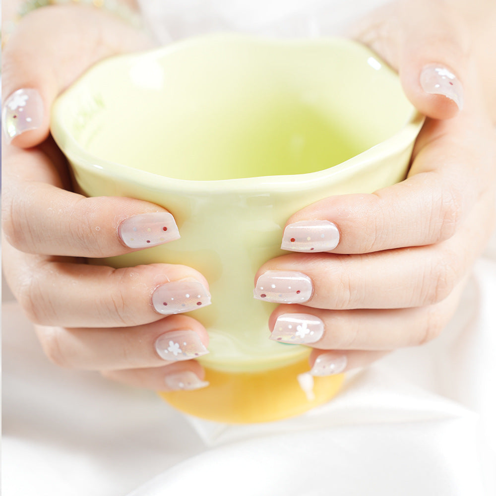 Floral Decorative Press-On Nail Set Acalora