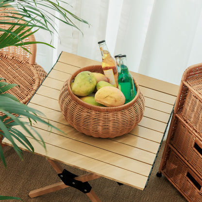 Handcrafted Natural Fiber Storage Container Acalora