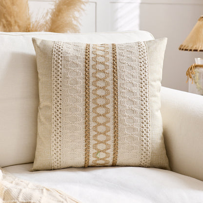 Decorative Knit Textured Throw Pillow