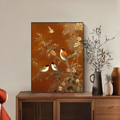 Floral Bird Print Wall Art