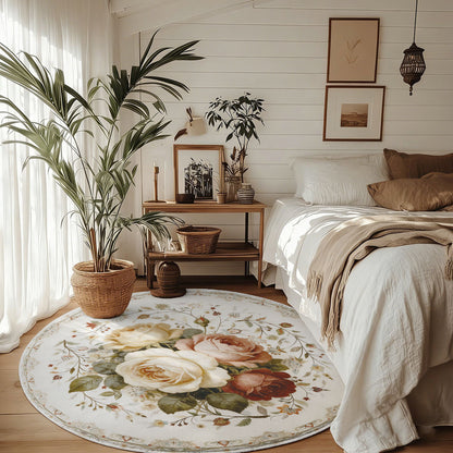 Unisex Floral Pattern Area Rug